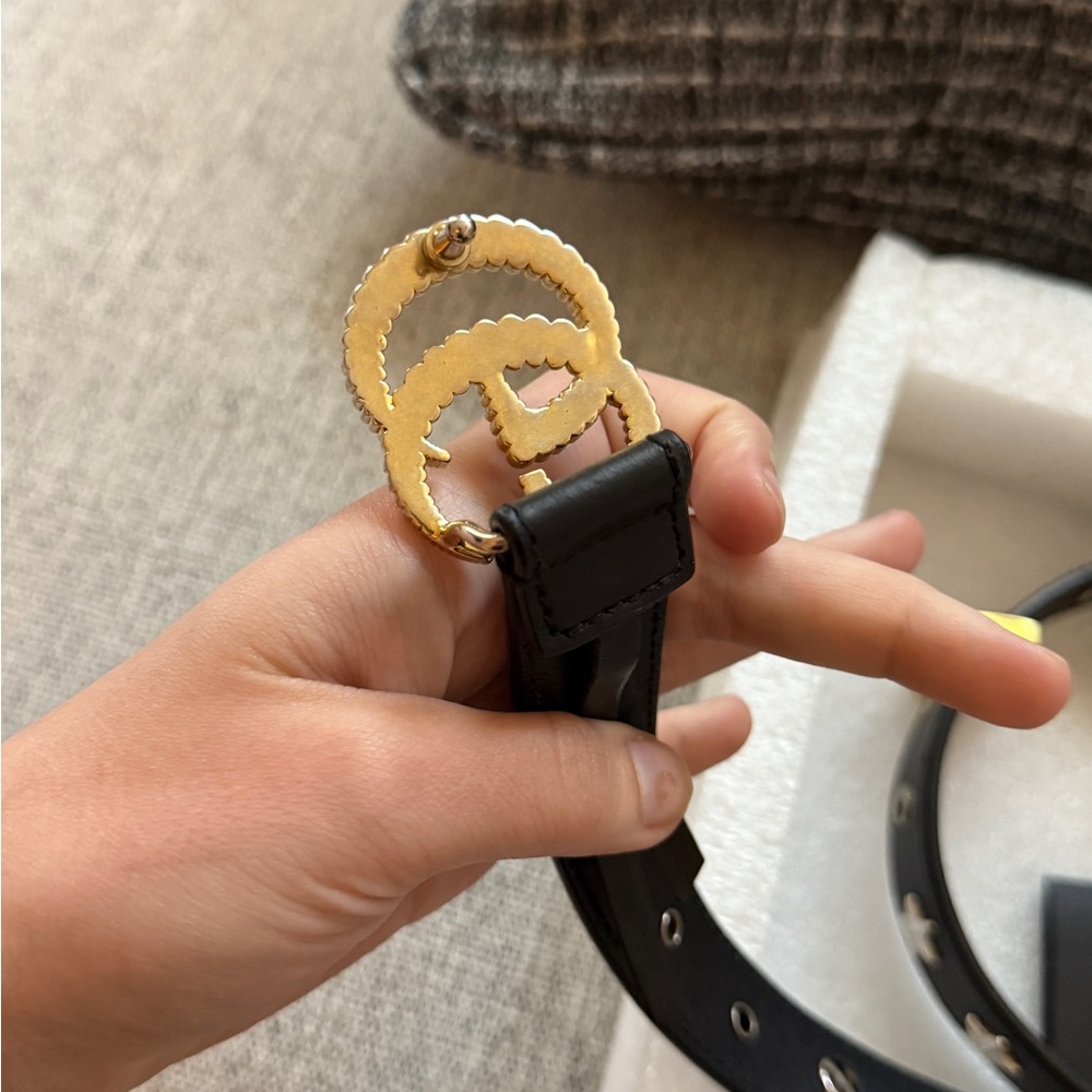 Gucci Black Belt with Gold and Silver Accents - Picture 6 of 6